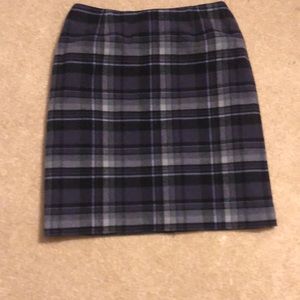 Wool plaid skirt